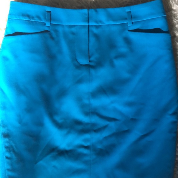 Calvin Klein | Womens Skirt Size 2 Pencil Lined Turquoise Blue - Picture 6 of 11
